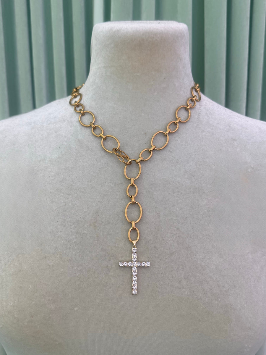 Crossed Crystal Collana