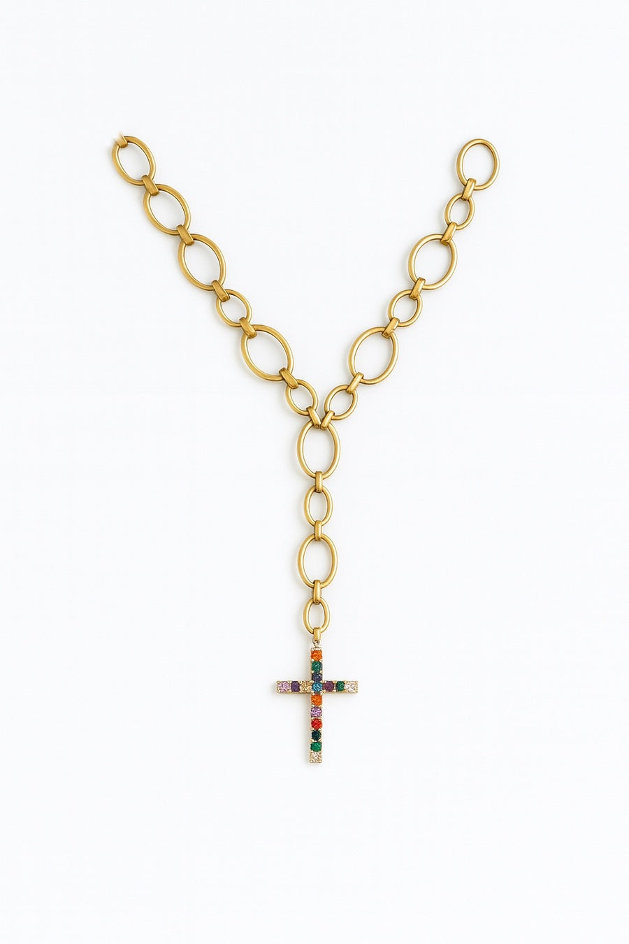 Crossed Crystal Collana